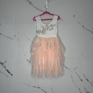 American Princess Girls' Ivory Flower Girl Dress Size 7 Wedding Party​